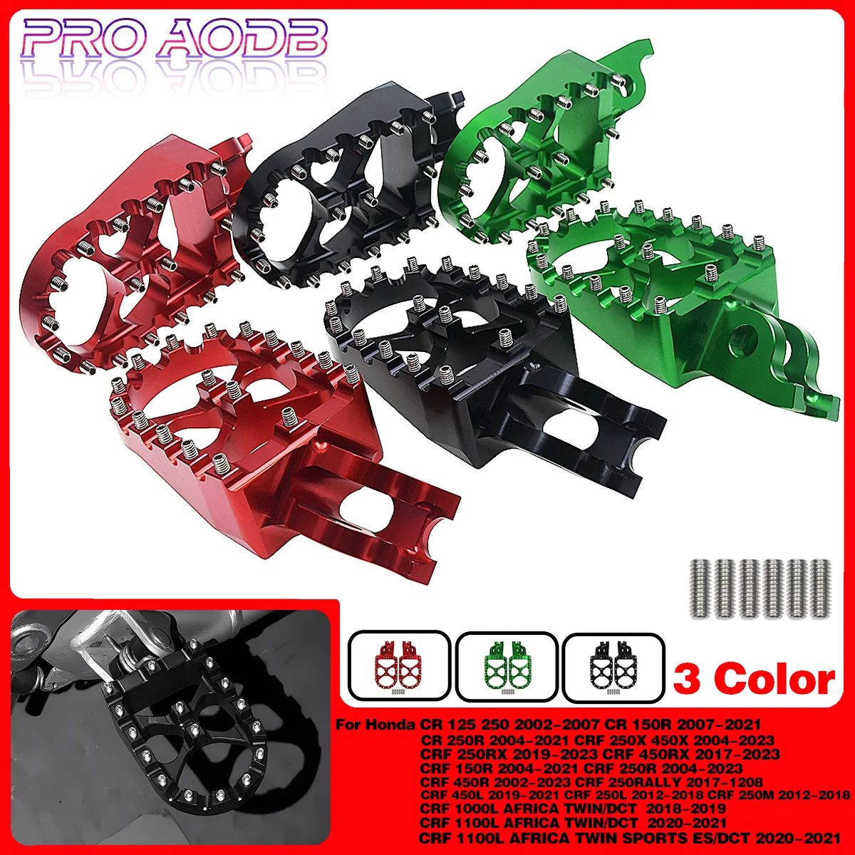 

For Honda CR CRF 125 250 125R 150R 250R 250X 250L 450L 450R 450X 250RX 450RX 250F CNC Foot Pegs Rests Pedals Footpegs Dirt bike