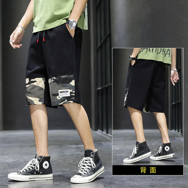 

Мужские модные легкие и дышащие камуфляжные шорты для активного отдыха, бега, фитнеса и повседневной носки, свободные шорты длиной пять дюймов