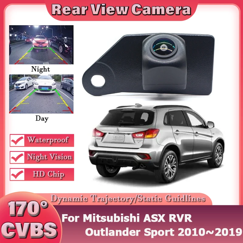 For Mitsubishi ASX RVR Outlander Sport 2010~2019 170° Fish Eyes Lens Night Vision Waterproof Car Reversing Back Up Camera CCD HD