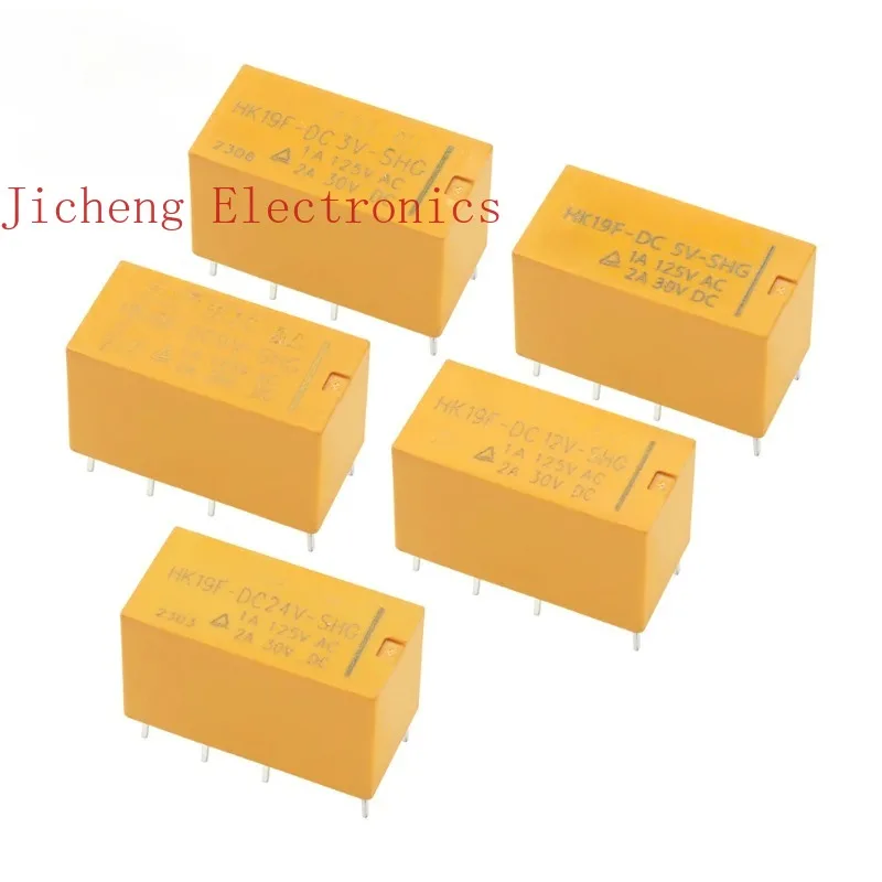 

10PCS Relay HK19F-DC3V-SHG HK19F-DC5V-SHG HK19F-DC12V-SHG HK19F-DC24V-SHG HK19F-DC24V-SHG HK19F 3V 5V 9V 12V 24V 8PIN 2A Relays