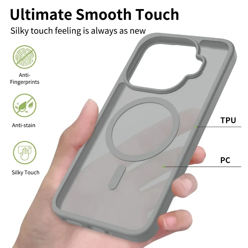 Skin Feel Shield Magnetic Case For Xiaomi 17T 15T Pro 17 Pro Max For Magsafe Wireless Charging Soft TPU Frame Hard Plastic Cover