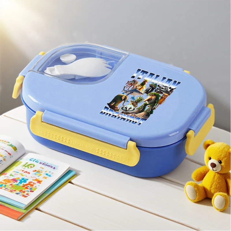 

Italian Brainrot Lunch Box Tung Tung Tung Wooden Stick Cartoon Insulated Box Heating Portable Lunch Box Friend Birthday Gift
