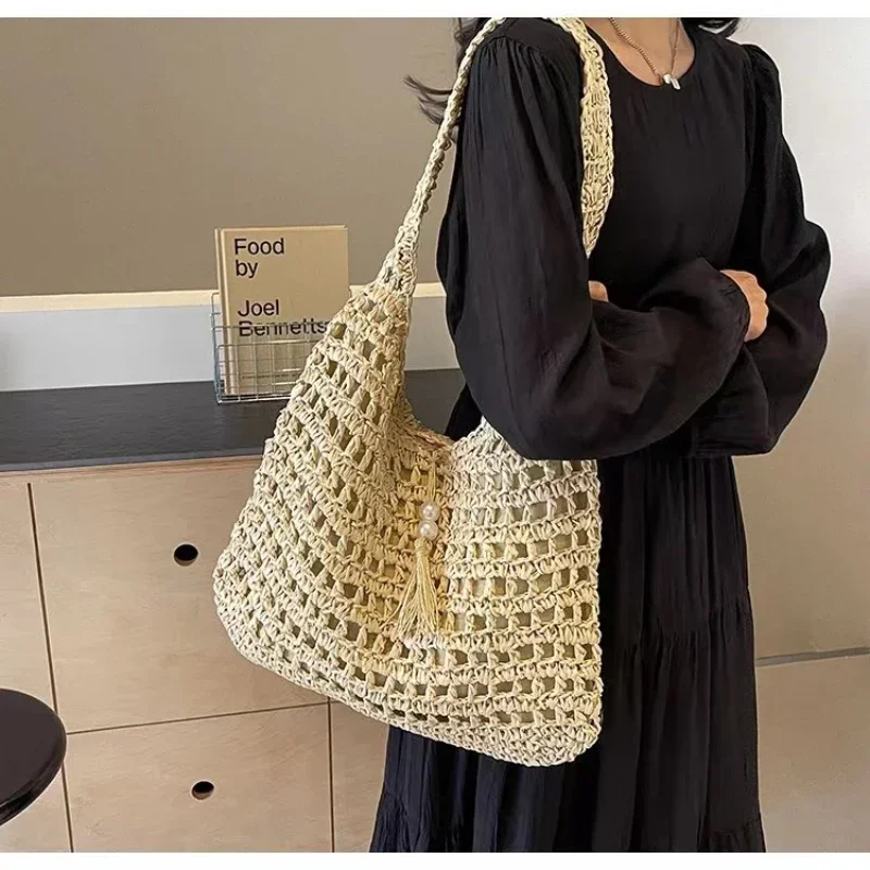 Torebka damska Woven Tote Hollow Straw Beach Style Luggage and Bags Handbags Designer Luxury Bag Sac De Luxe Femme Woman