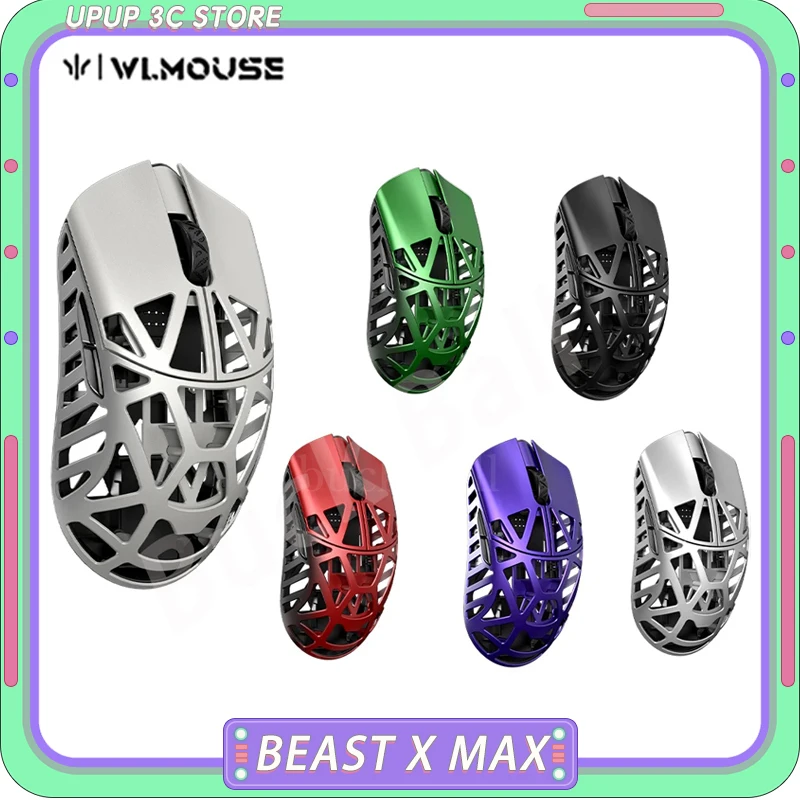 

Wanling WLmouse Beast X Max Wireless Mouse Dual Mode 8K PAW3395 Magnesium Alloy Lightweight Gaming Mouse Pc Gaming Accessories