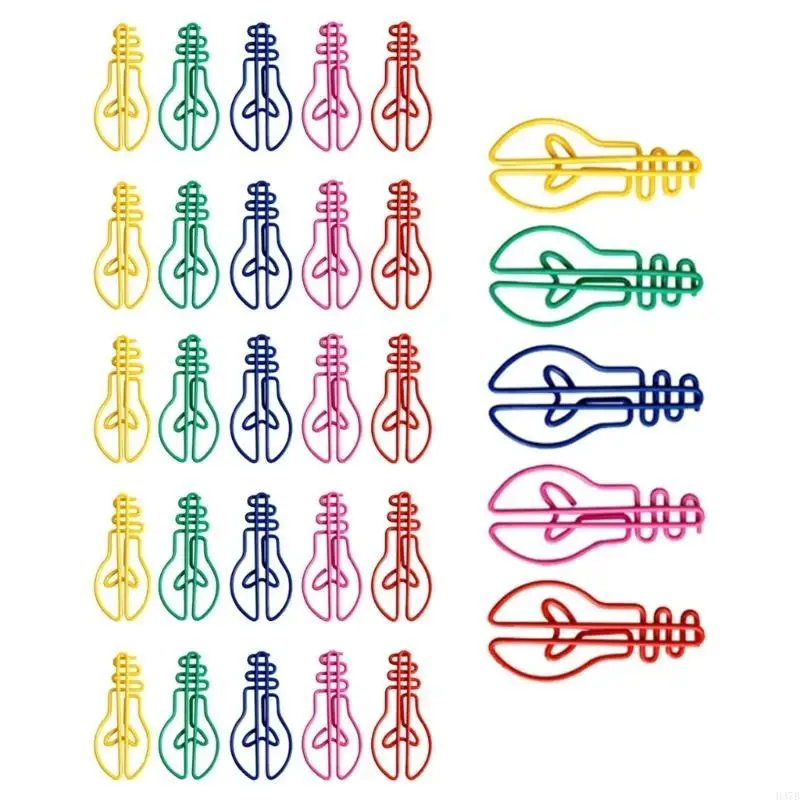 H37b 30pcs مصباح المصباح لمبة شكل مقاطع ورقة 42 مم مقاطع ملفات صغيرة مرجعية معدنية مقطع