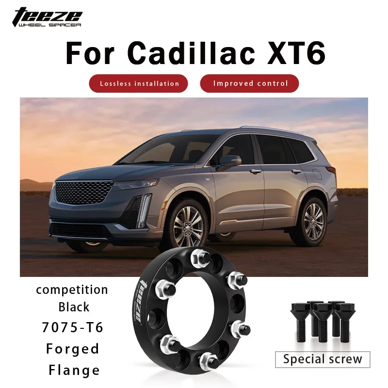 

Teeze 2/4 шт. 6x120 CB66,9 мм M14x1,5 ступица центральная черная кованая прокладка для колеса для Cadillac XT6 фланцевая пластина 25/30 мм