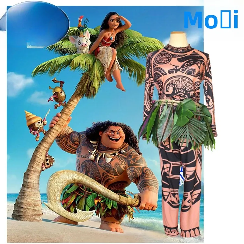 

Moana Maui Cosplay Costume Stage Performance loween Adult Outfit Traditional Chinese Ethnic Women's Faion Spring ...