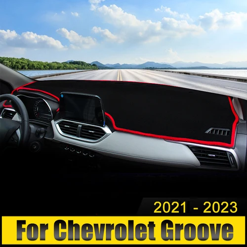 Imagen 1 del producto Cubierta para salpicadero de coche, almohadilla para evitar la luz, parasol, alfombras Anti-UV, funda antideslizante, accesorios para Chevrolet Groove 2021 2022 2023