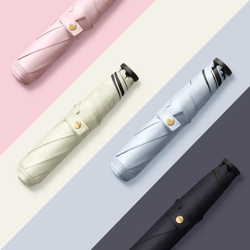 

F2 Parasol Pocket Pencil Umbrella Ultra-light UPF50+ Umbrella Carbon Fiber Sun UV Protection Umbrella Vinyl Folding Rain