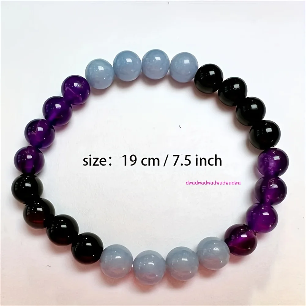 Amethyst Natural Energy Stone Beaded Bracelet Girls Premium ins Bracelet