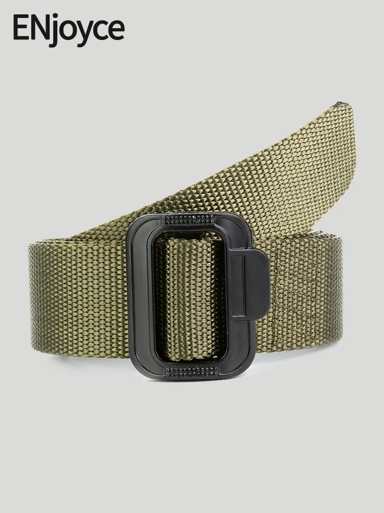 

Men Metal Buckle New Tactical Belt Nylon Woven Belt Male Casual Workwear Pants Belts Outdoor Sport Military Accessory