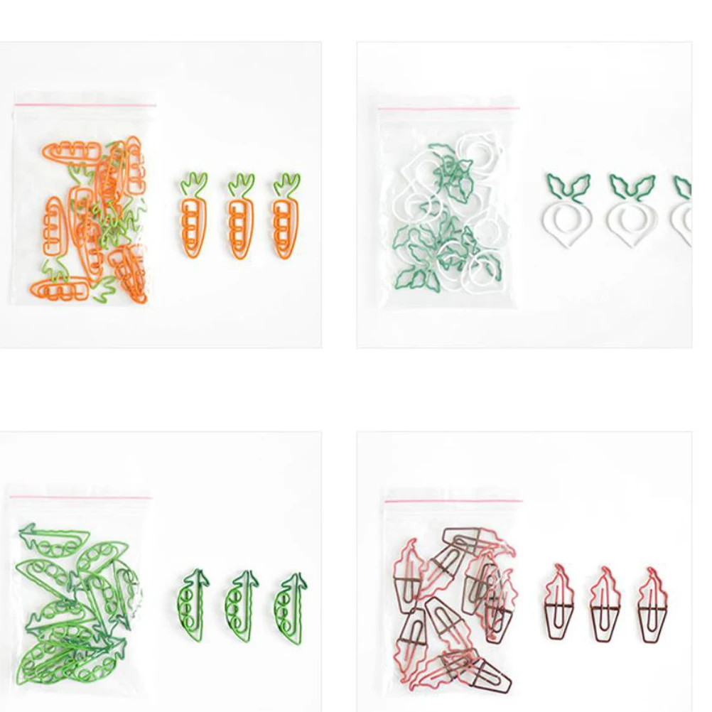 

10Pcs Ice Cream Shape Paper Clips Metal Note Clips Bookmark Holders for Office School Home Organization