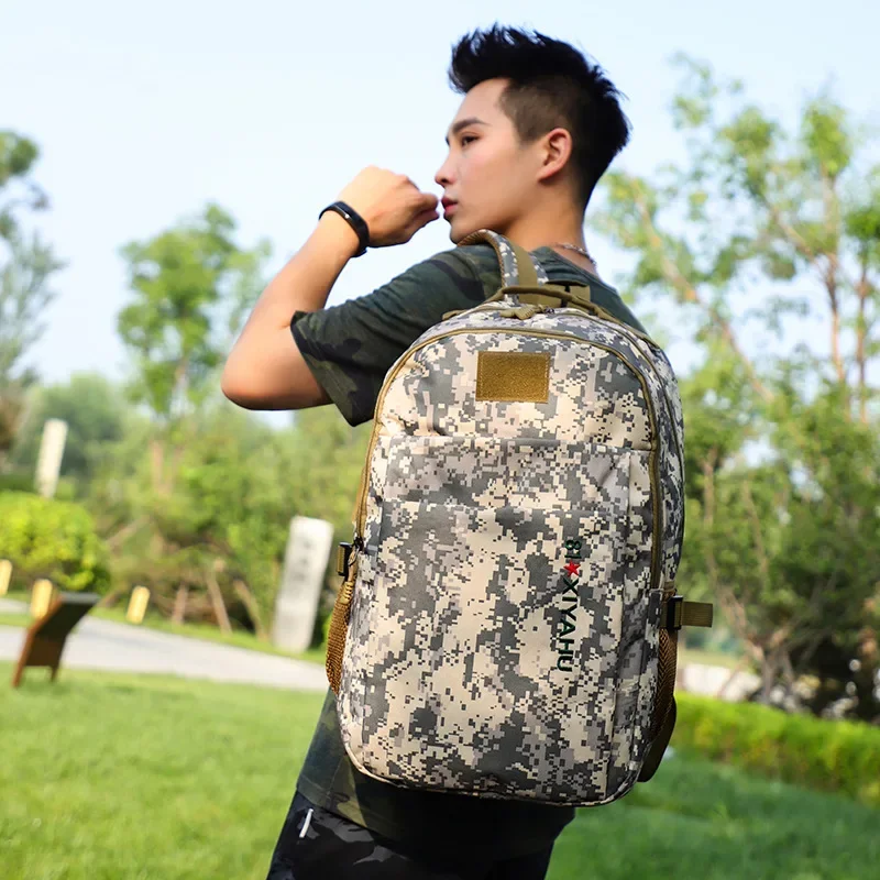 

Outdoor camping mountaineering backpack junior high school camouflage backpack large capacity multi-function leisure hiking bag