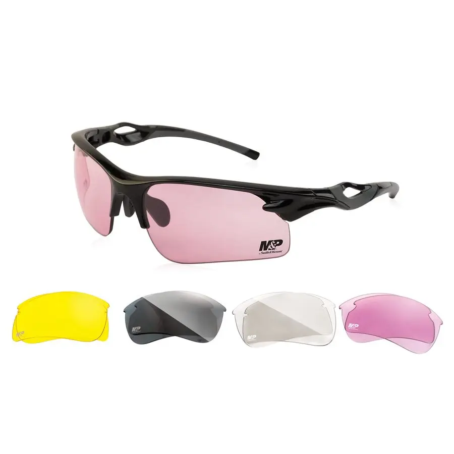 

MampP Harrier Half Frame Interchangeable Shooting Glasses with Impact Resistance amp AntiFog Lenses, Black, 1Size