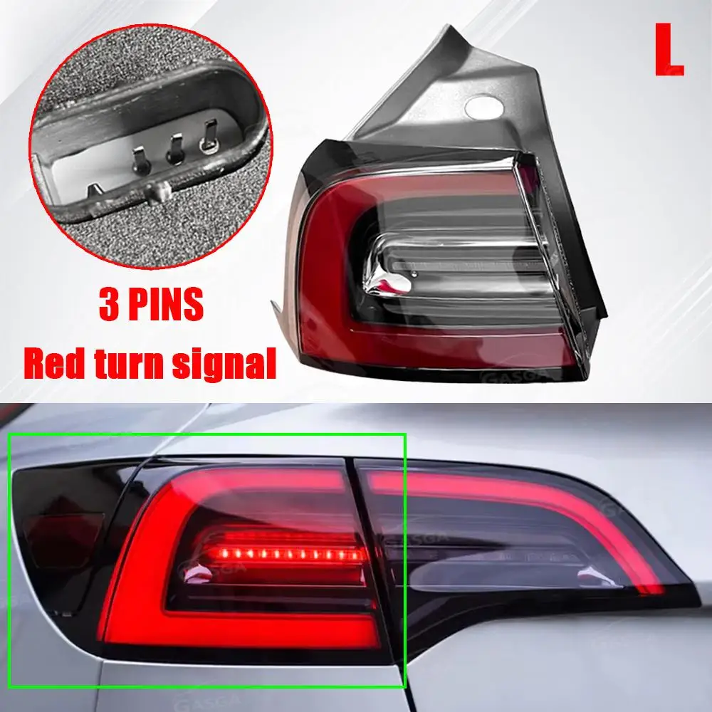 Fit For Tesla Model 3 2017-2020 Car Accessories 1077398-00-F 1077397-00-G NEW LED Rear Tail Light Turn Signal Trunk view 4