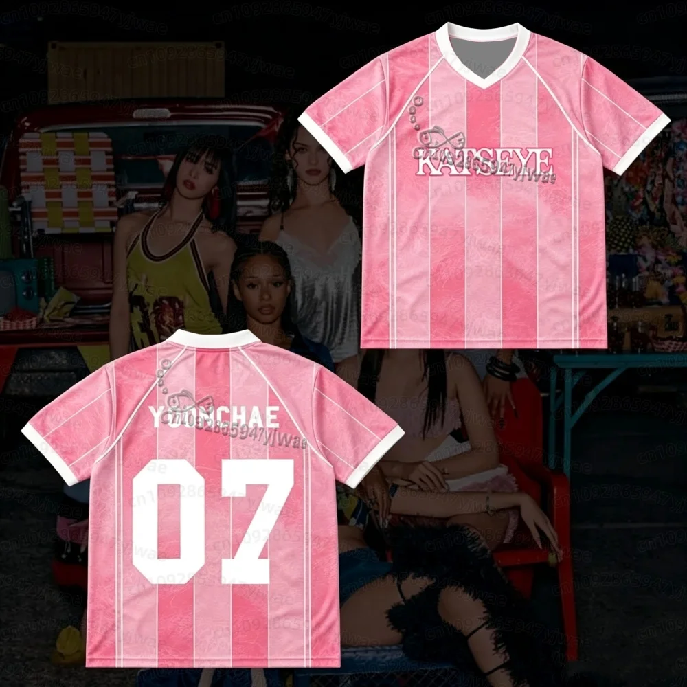 26 Summer Women's Radiant Katseye Winged Neck Baseball Shirt The Wildworld Tour Gift For Fan Child-Parent T-Shirt