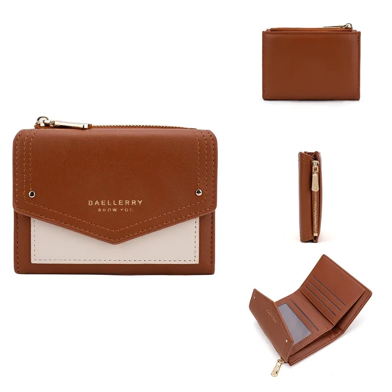 Baellerry Luxury Brand Fashion Zipper Wallets Womens Long Purses Handbags Coin Purse Cards Holder PU Leather Billfold Wallet