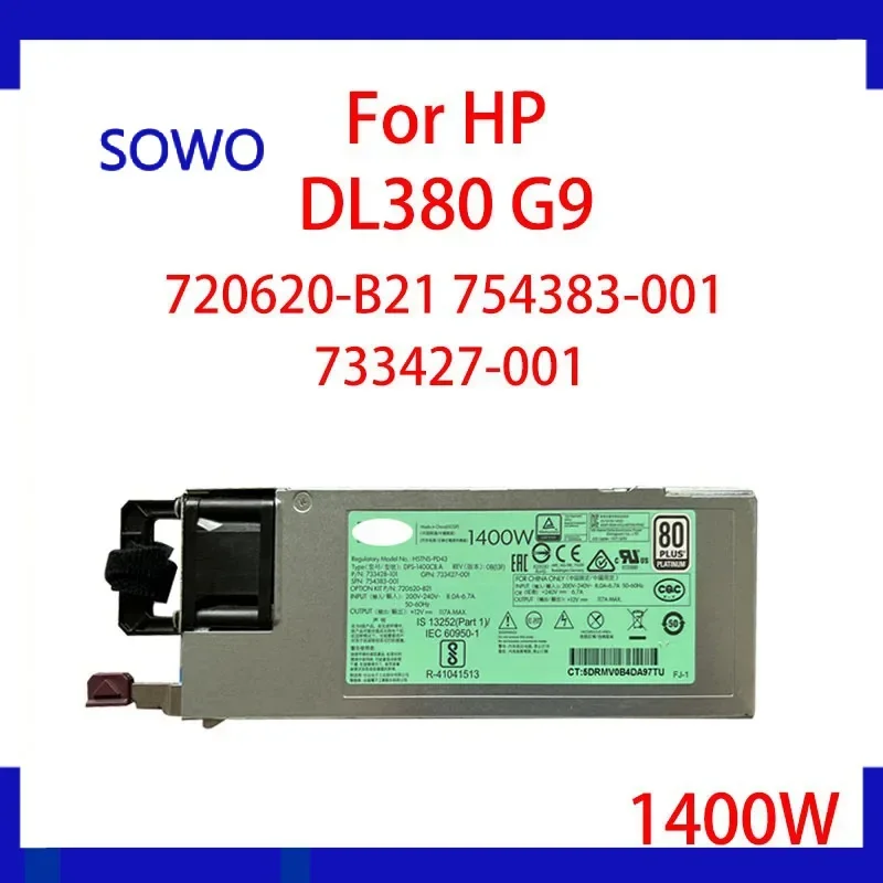 1400W 720620-B21 754383-001 733427-001 For HP SimpliVity 380 Apollo 4500 2000 4200 G9 Gen9 Flex Slot Platinum Plus Power Supply