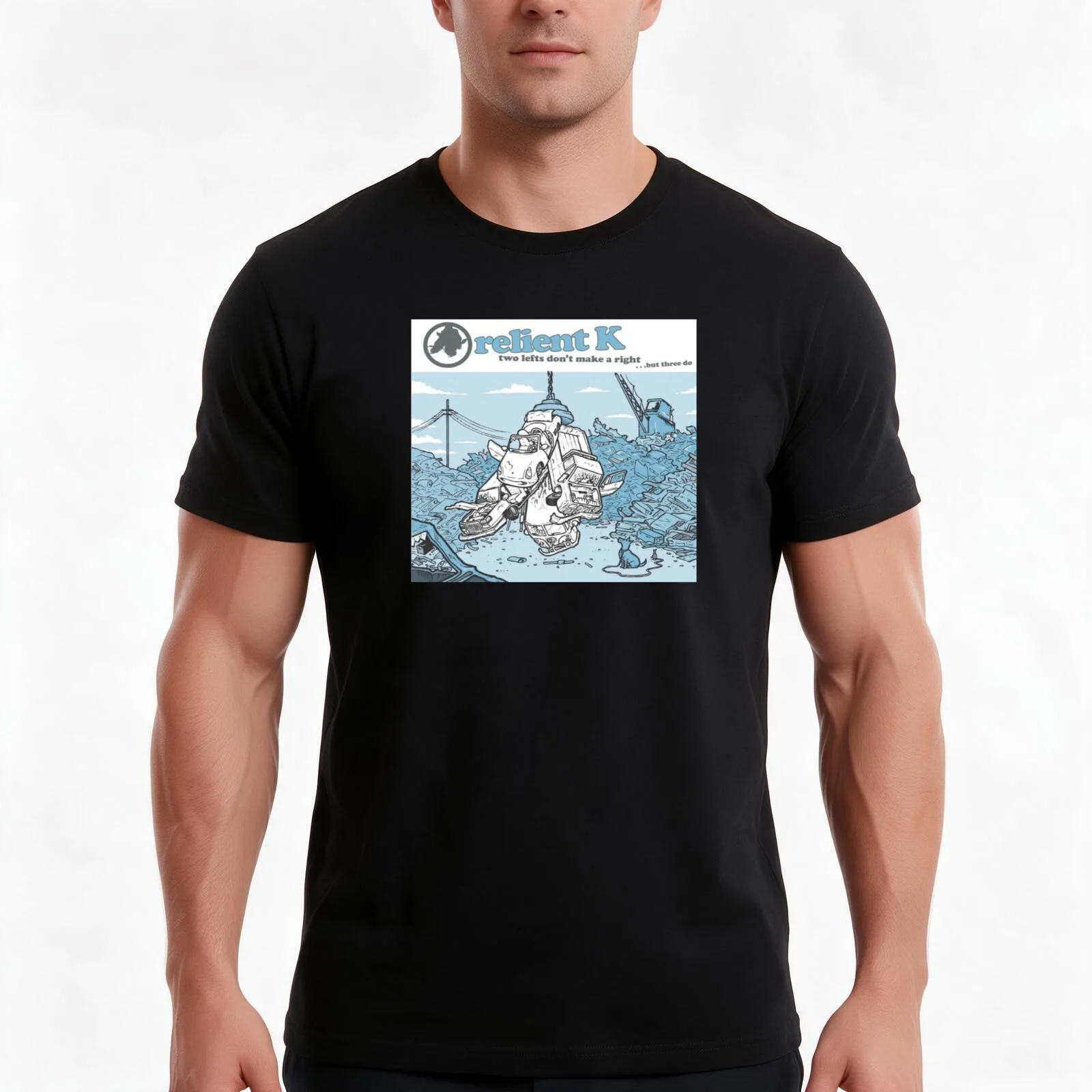 Relient K album cover T-Shirt, Summer Casual Cotton Tee, Oversized Streetwear Tops, Vintage Graphic Print, Unisex Men Women
