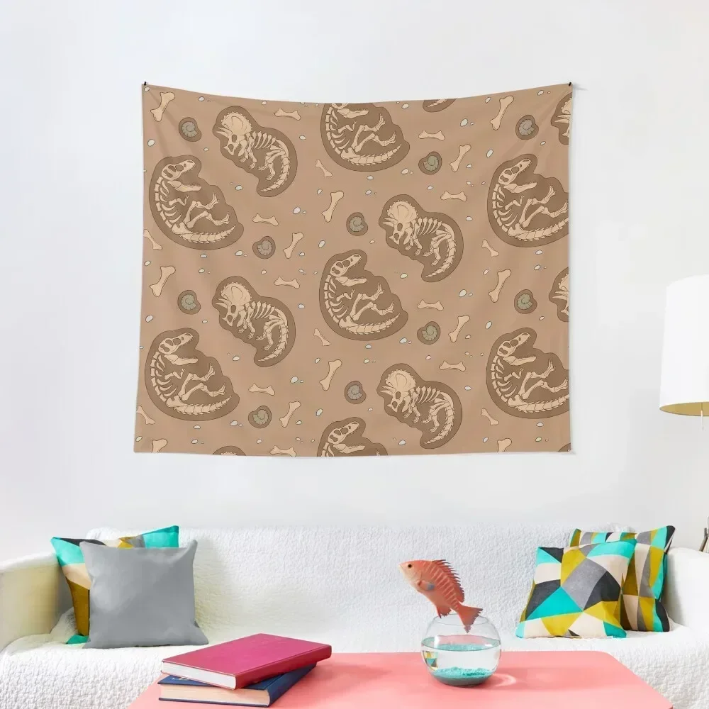 buried triceratops and t rex Tapestry Aesthetic Room Decors Decorations For Room Korean Room Decor Tapestry