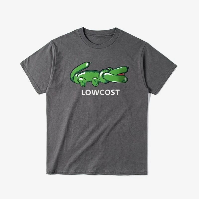 The 2025 Summer Fashion Low-cost Balloon Crocodile Print Round-neck T-shirt Is Loose and Versatile Suitable for Both Men Women