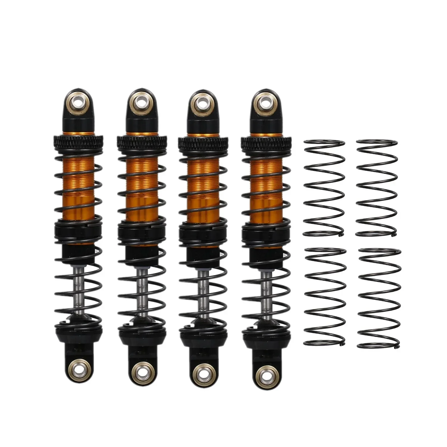 โช้คอัพเหล็กแบบน้ำมันสำหรับรถออฟโรด 4 ชิ้น ขนาด 70 มม. 80 มม. 90 มม. 100 มม. 110 มม. 120 มม. สำหรับรถบังคับวิทยุ SCX10 D90 WRAITH TRX-4 90046