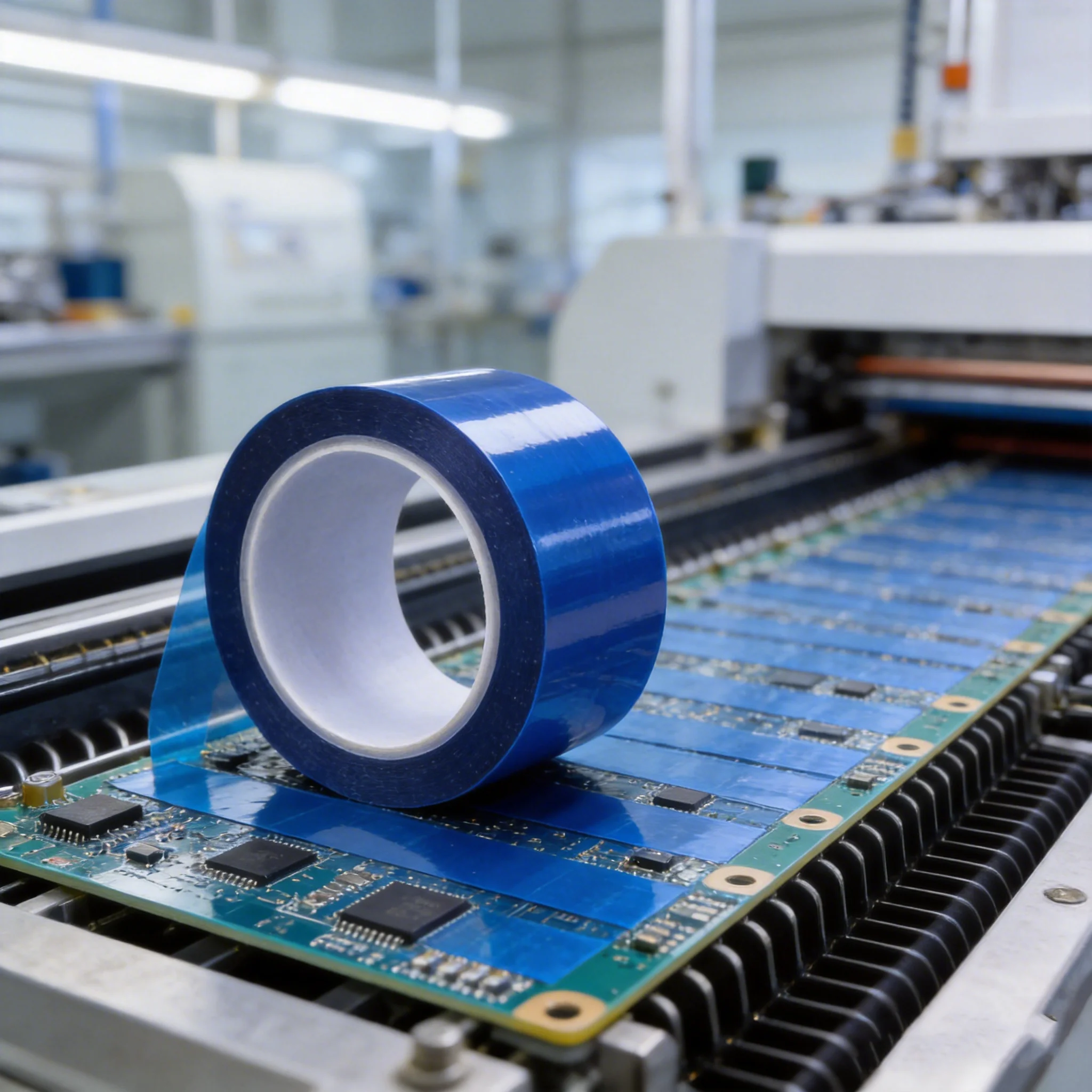 5 Pack Blue Polyester Tape 50mm x 100m Heat Resistant Electrical Insulation Tape for Battery Cell Wrapping PCB Fixing