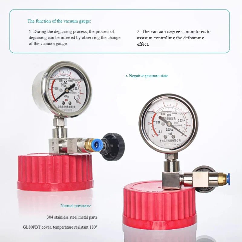 Sample preservation bottle vacuum dryer anti-oxidation tank with negative pressure sealing bottle with vacuum defoaming tank
