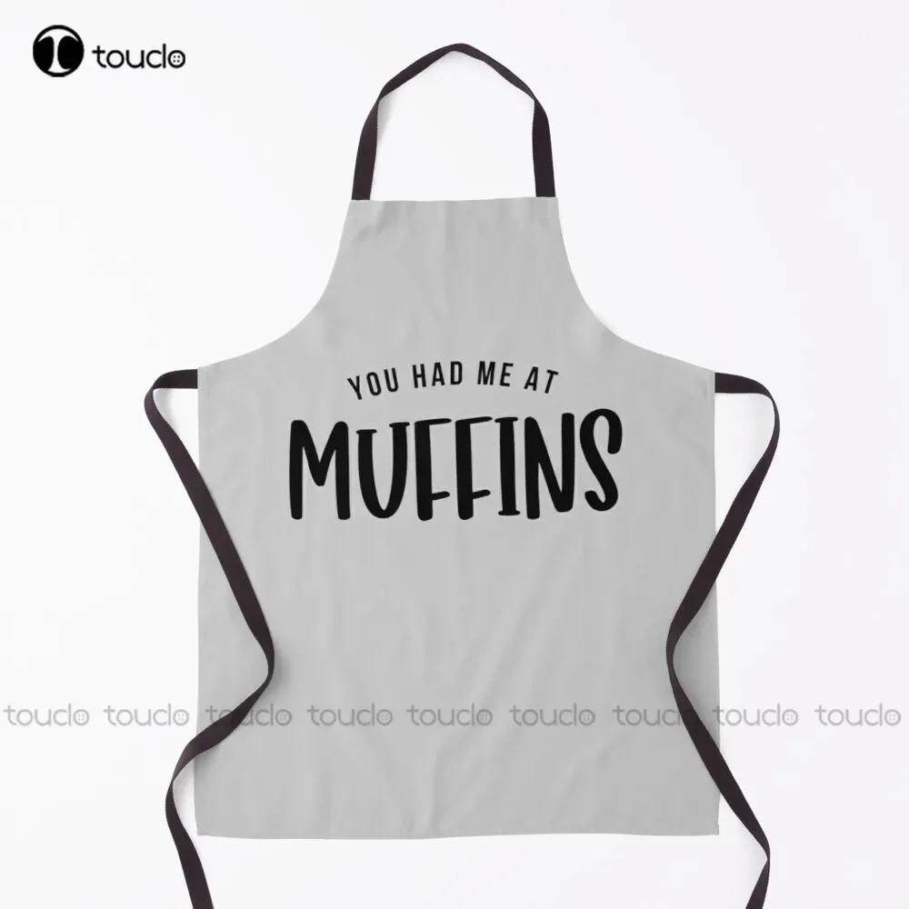 

Фартук You Had Me At Muffins для женщин и мужчин, фартук унисекс для взрослых, садовый кухонный фартук для уборки дома
