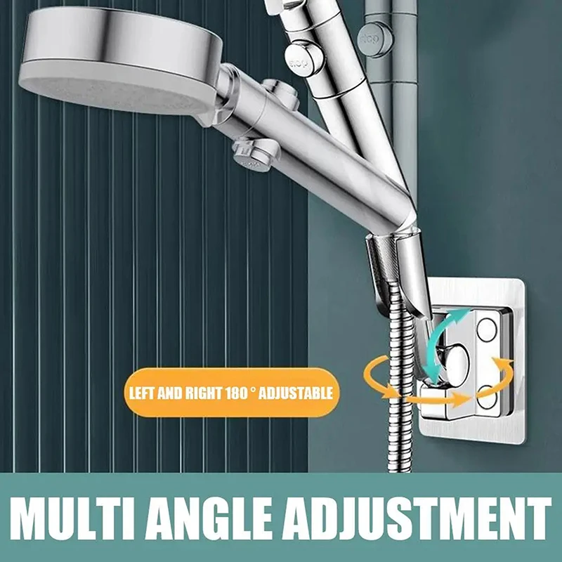 Adjustable Shower Bracket Fixed Base Universal Wall MountedShower Head Holder Handheld Sprayer Fixed Base Support For Bathroom