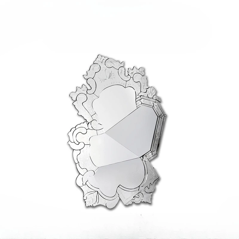 Carved decorative mirror, bathroom living room home, creative advanced hanging mirror