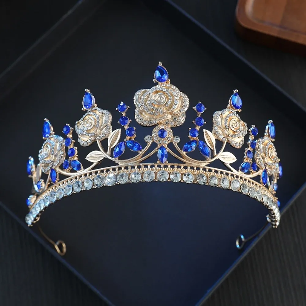 

Sparkling Baroque Crystal Crown Gorgeous Dazzling Luxury Crystal Tiara Shiny Vintage Rhinestone Tiara Gorgeous Accessories