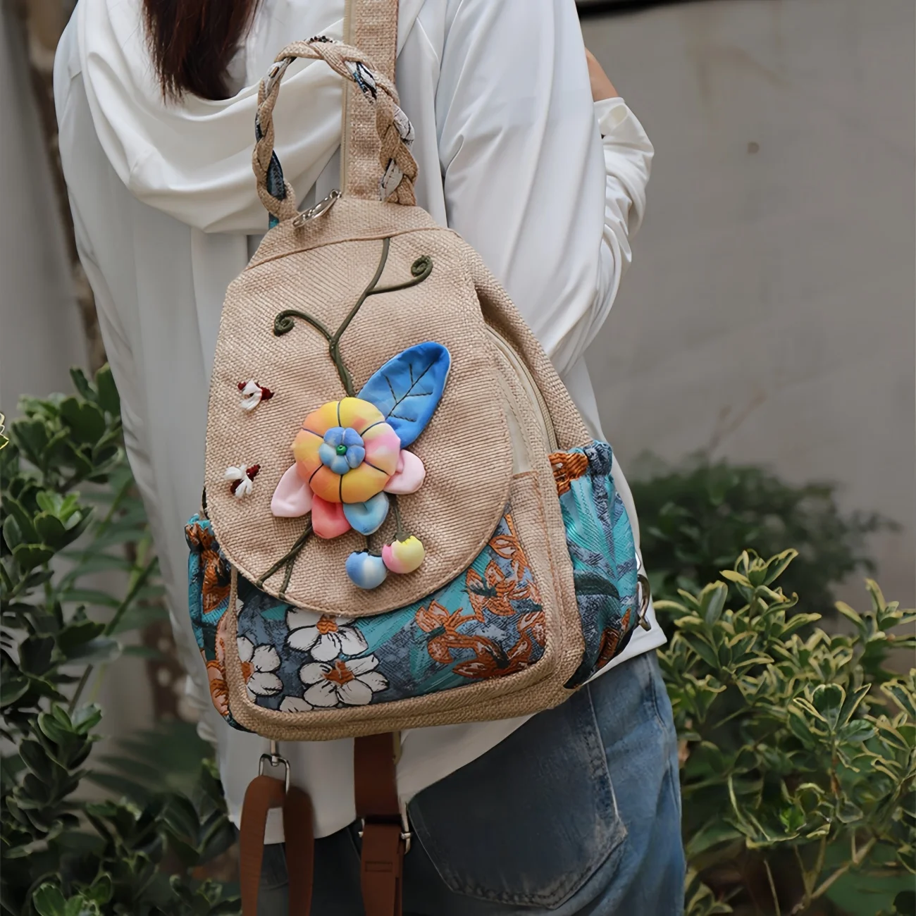 3D handmade multi layered canvas bag, birthday gift for girlfriend