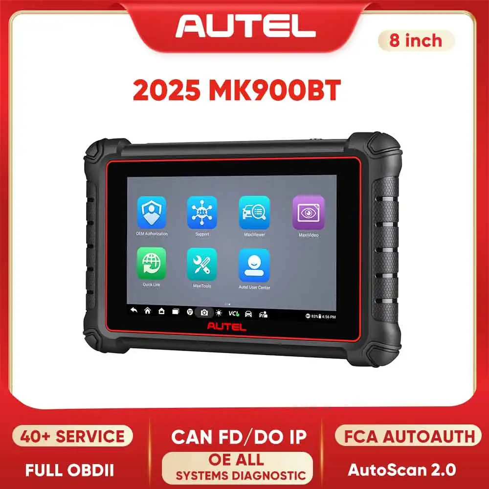 Autel MaxiCOM MK900BT Автомобильные диагностические инструменты OBD2 Сканер 40 + Сервис Активный тест CAN-FD и DOIP Обновление