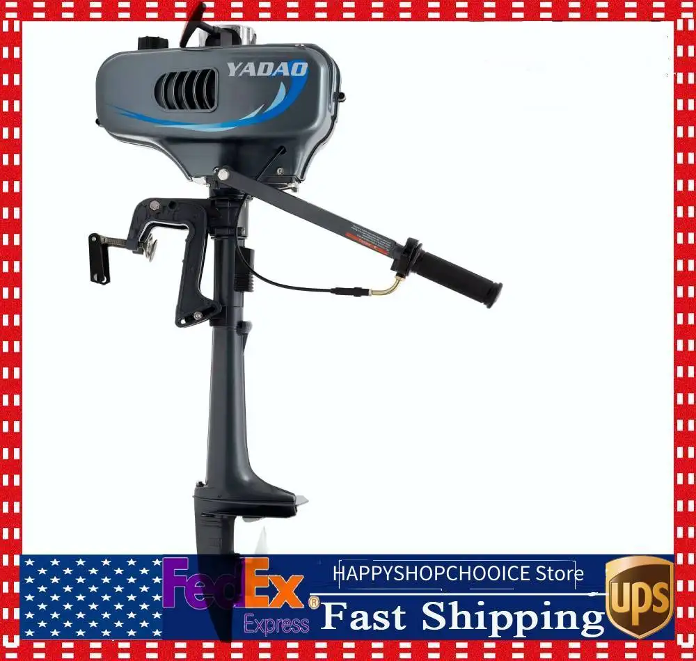 

2Stroke Outboard Motor With Tool Kit Fuel Oil Mixing Bottle Funnel & Spare Pull Rope Heavy Duty Lightweight & Fuel-efficient