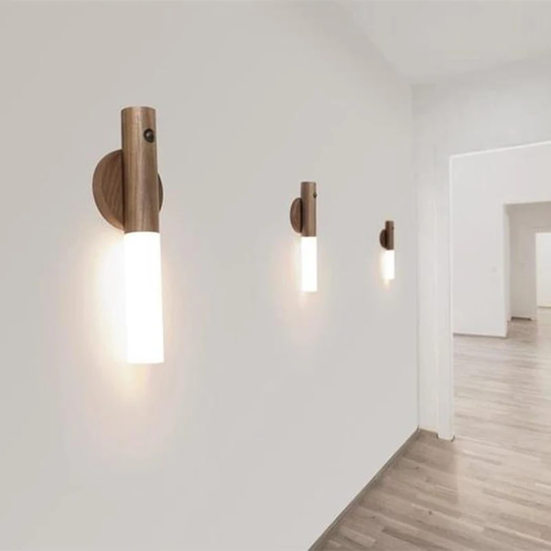 New Creative Smart Human Body Induction Night Light Led Rechargeable Magnetic Night Light For Home Kitchen Cabinet Decoration