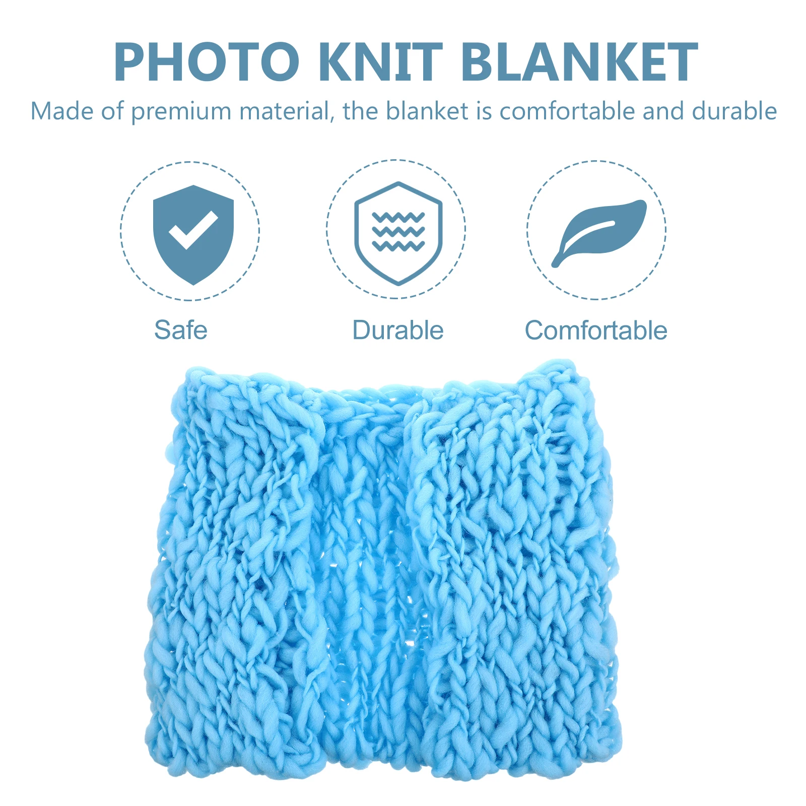 

Yarn Blanket Photography Newborn Fleece Wool Baby Props Cotton Hand Knitted Washable Reusable Large Size Capture Photos Track
