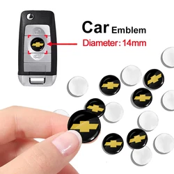 10Pcs Car Remote Key Sticker Aluminum Emblem Decoration Decal For Chevrolet Cruze Malibu Sail Spark Captiva Equinox Trax Tracker