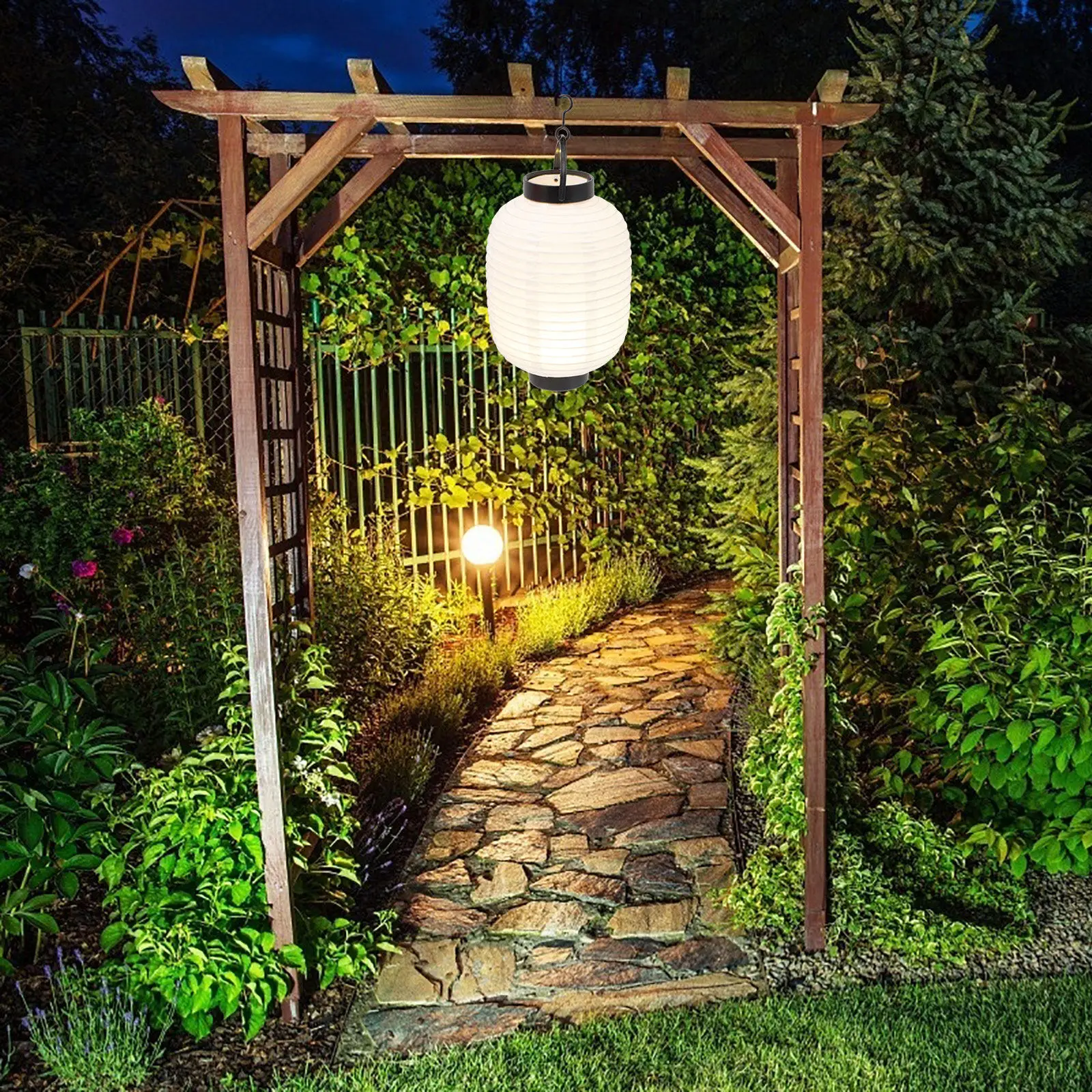 1 Lámpara de Papel Plegable Estilo Japonés, Decoración para el Hogar, Exteriores, Festivales y Fiestas