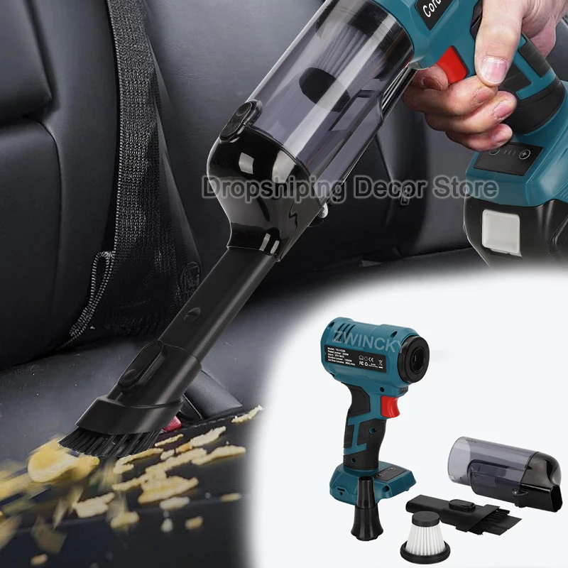 

For Makita/Dewalt/Milwaukee/Bosch/Ryobi 18V Battery Cordless Brushless Electric Vacuum Cleaner Handheld Car Vacuum Suction Tools
