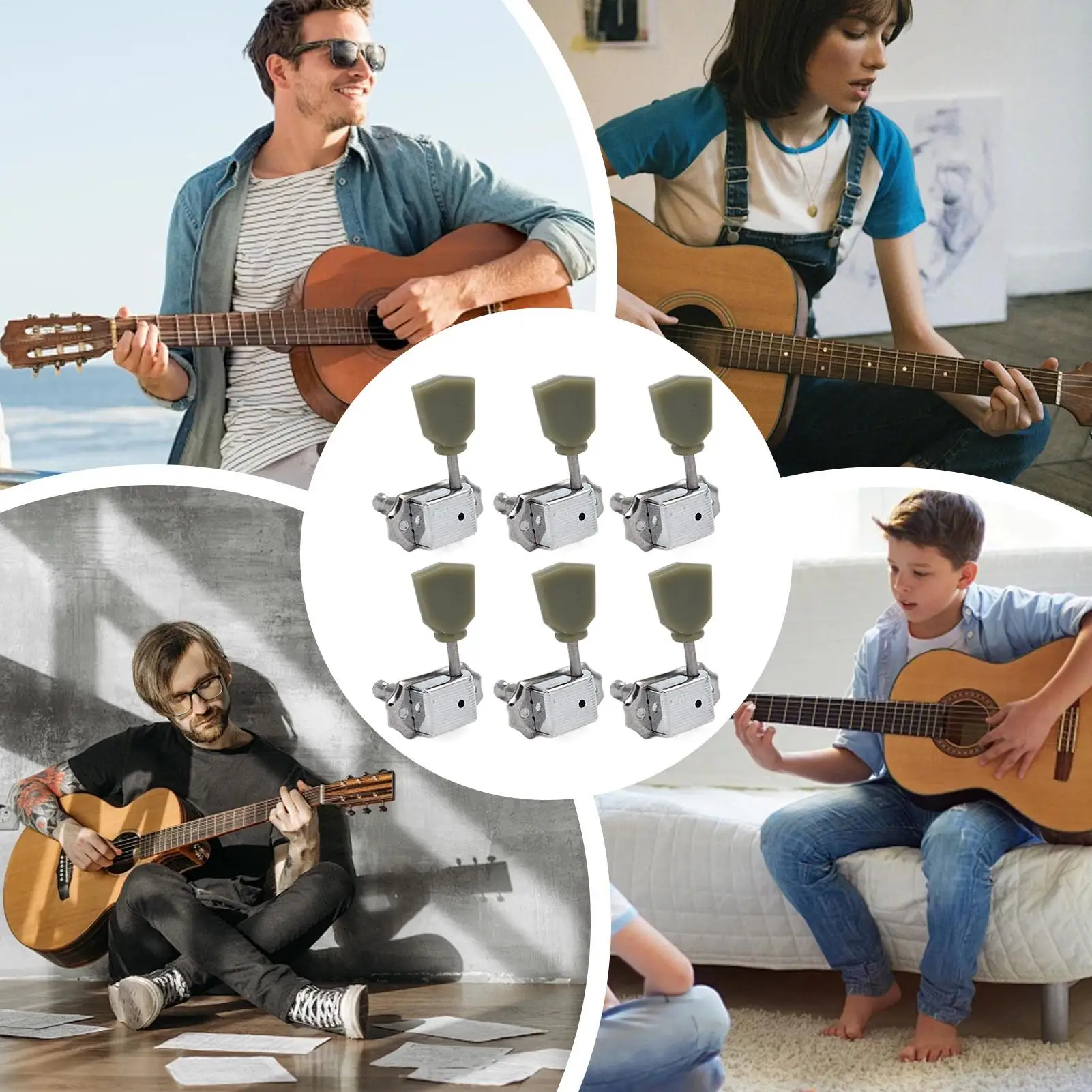 

Колки для гитарного тюнера, набор запасных частей, головки для гитарных машин для любителей хоббистов, мастерской домашней студии, живое выступление