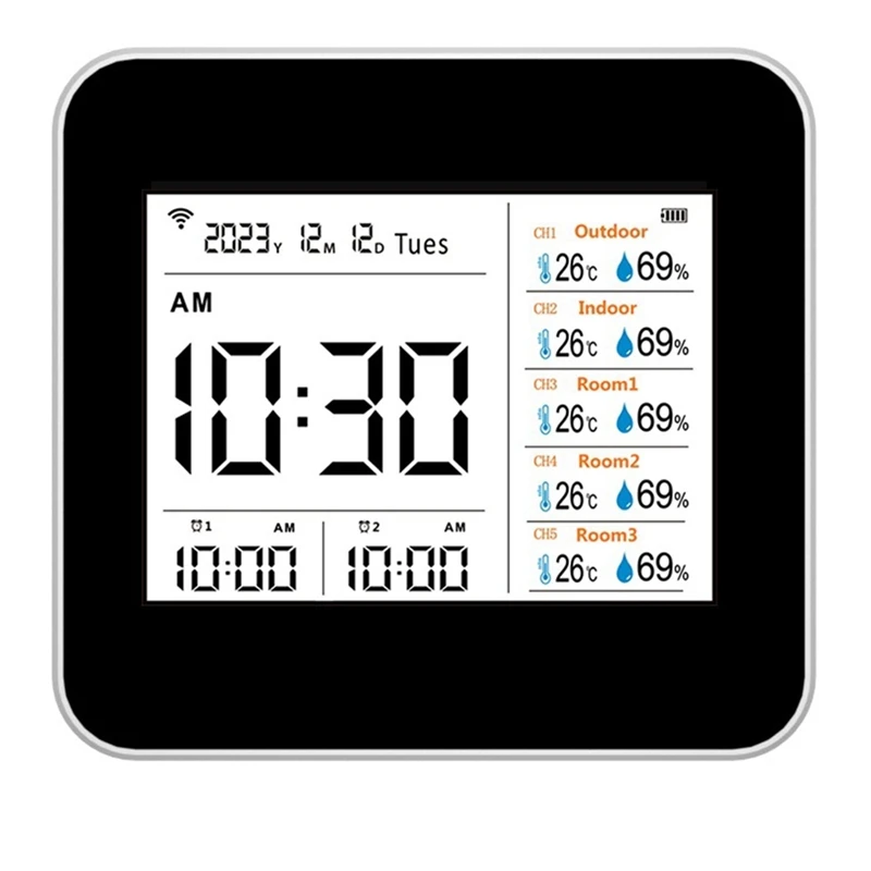 

New 2C012,13 in 1 Tuya WIFI Air Quality Detector CO2,CO,PM2.5 Formaldehyde TVOC Temperature and Humidity(with 5 Slave Units)