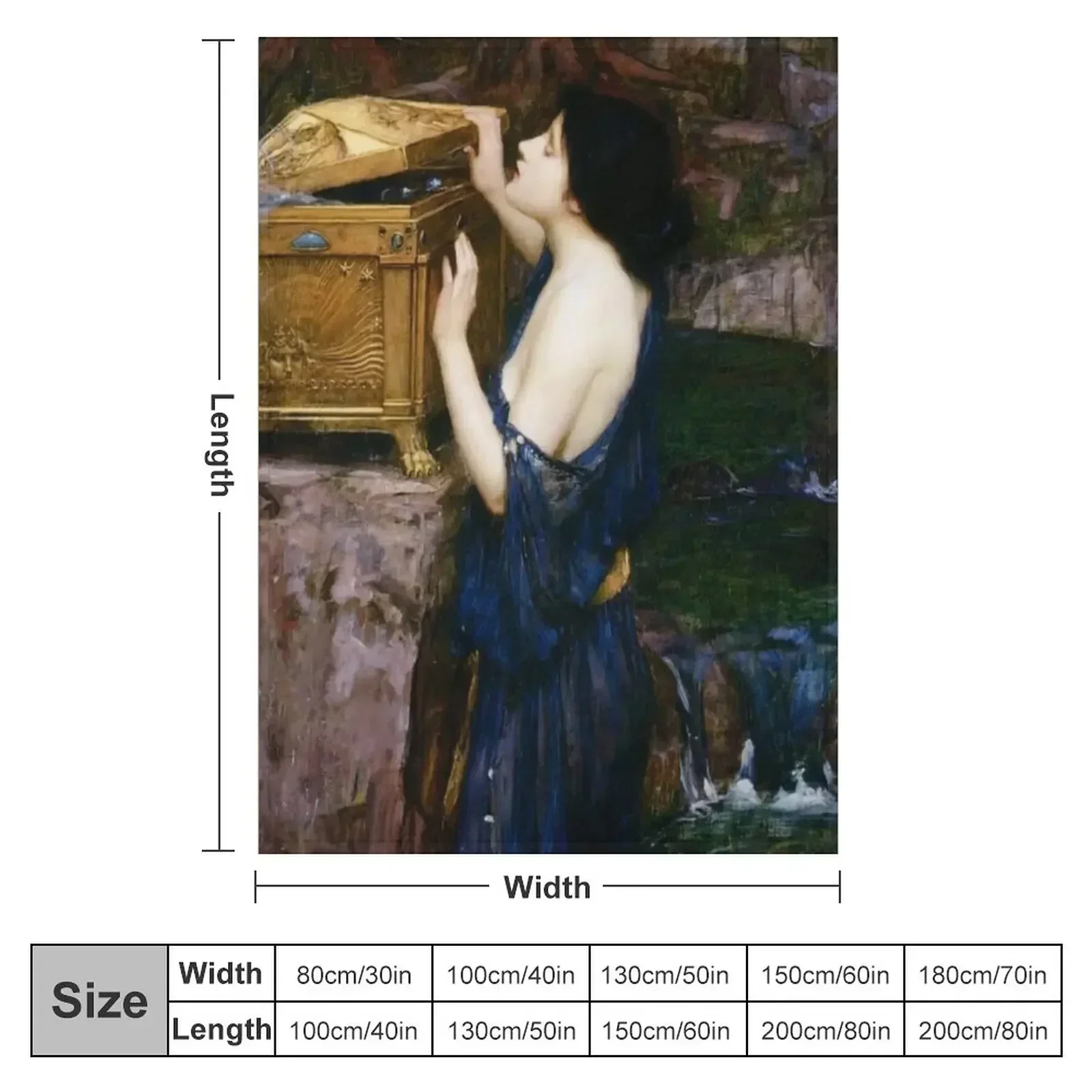 Pandora By John William Waterhouse Throw Blanket Cute warm for winter Blankets