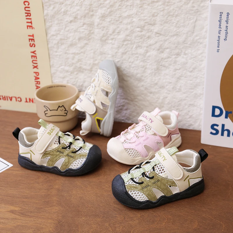 

Mumoresip Baby Walking Shoes Mesh Breathable Toddler Sport Sandals Soft Sole Hook&loop 2026 Summer New Boys Girls Casual Shoes