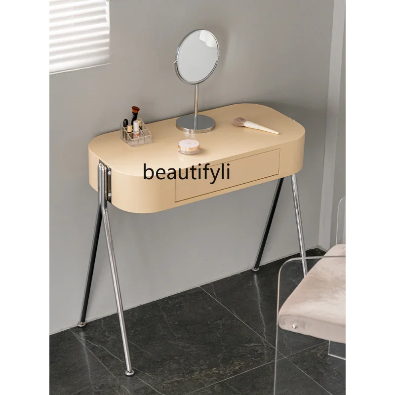 

Nordic Dressing Table Bedroom Simple Modern Small Apartment Desk Makeup Table Integrated Storage Cabinet drawer furniture