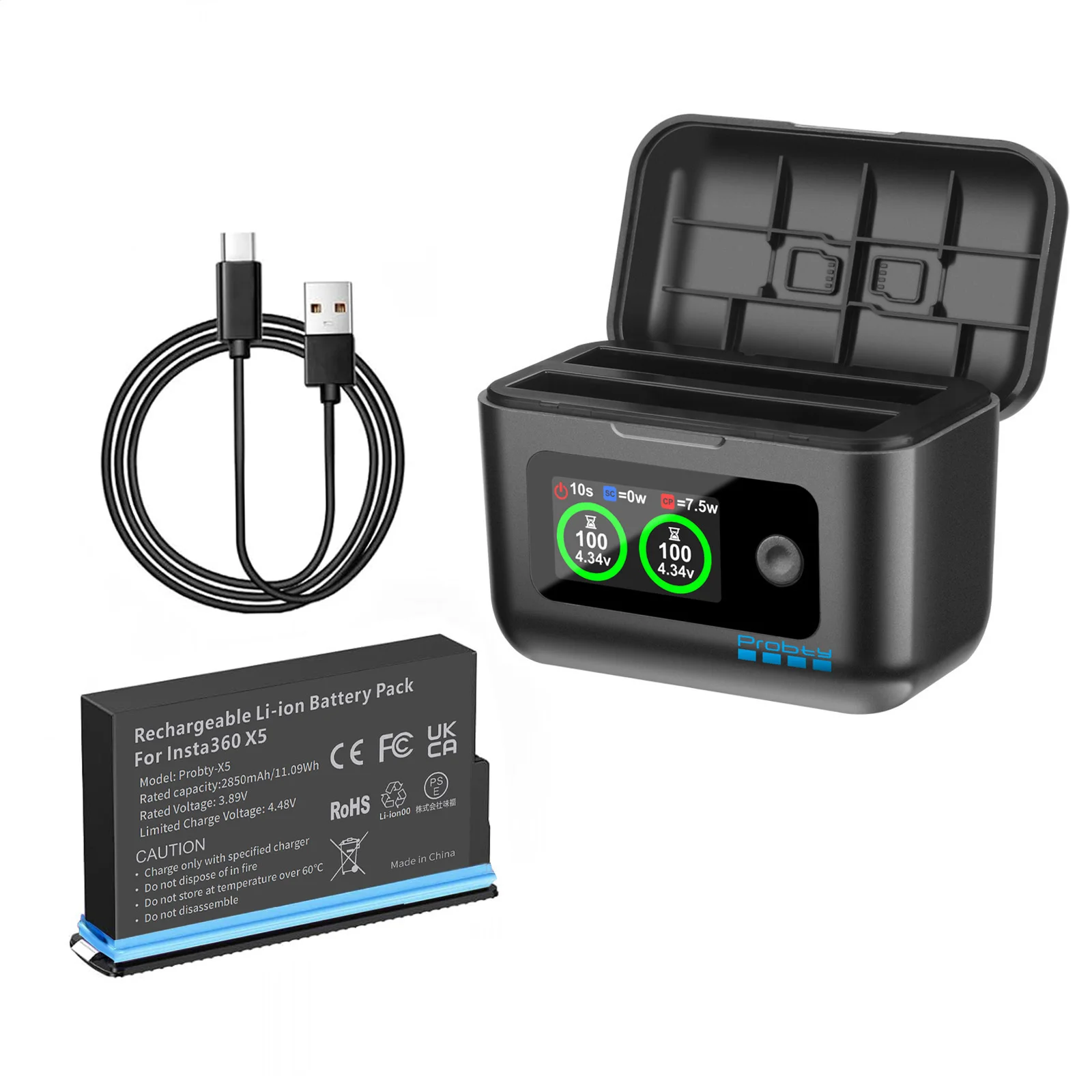 For Insta360 X5 Bat…