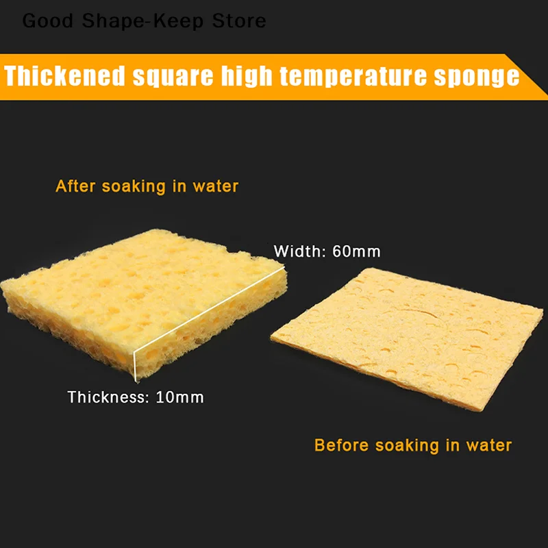 

daily5Pcs 6*6CM Soldering Yellow Clean Sponge Solder Tip Cleaning Sponges Cleaner Pads Desoldering Soldering Iron Accessories