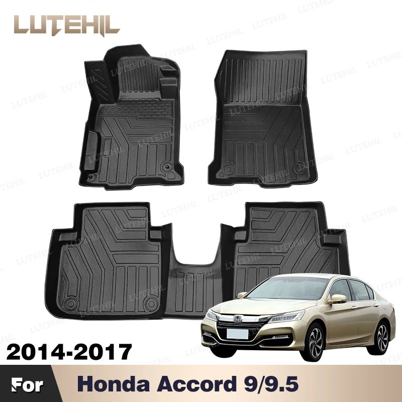 

Автомобильный напольный коврик из ТПЭ на заказ для Honda Accord 9/9,5 2014-2017 16 15, водонепроницаемый внутренний защитный коврик, аксессуары, детали