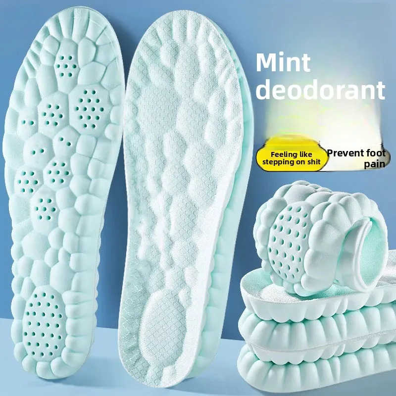 نعال داخلية رياضية مزيلة للعرق بالنعناع: مقاومة للرائحة، ماصة للعرق، مسامية، نعل ناعم، راحة تشبه السحابة لتخفيف الآلام. #1