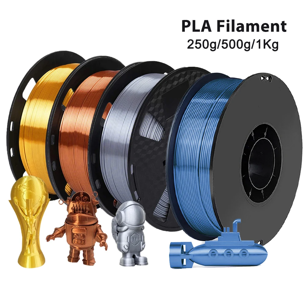 

250g 500g Silk PLA 3D Filament Wire Spool 1.75mm For 3D Printer Material 3D Print Refills Filament wire Vacuum Packaging